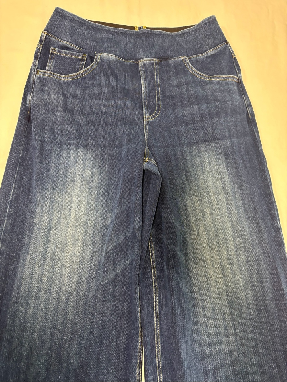 HALARA Navy Jeans with Gold Stitching - Picture 10 of 14